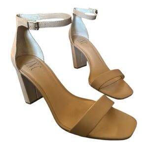 Tan Block Heel Sandals | INC International Concepts | 9-1/2 M * Free S/H *